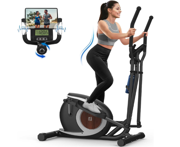 Elliptical Cross Trainer For Home Gym,16 Level Resistance Magnetic Elliptical Machine, Ultra-Quiet Cross Trainer
